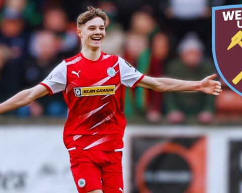 Cliftonville star Sean Moore set for West Ham switch in deal that could reach £500k